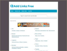 Tablet Screenshot of addlinkzfree.com